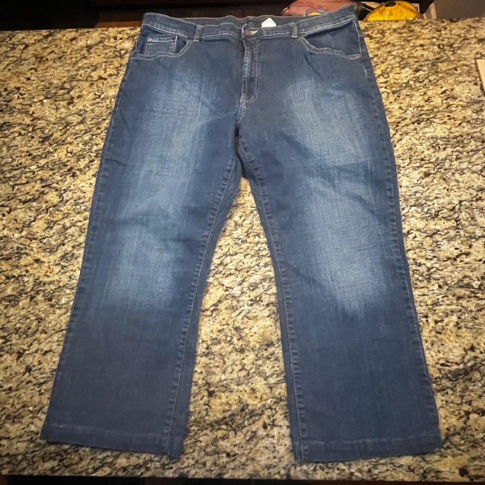 Pendleton Mens Dark Wash Straight Leg Denim Jeans 42x32 Blue‎